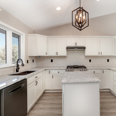 Minimalistic kitchen remodel project of Wichita Home Works